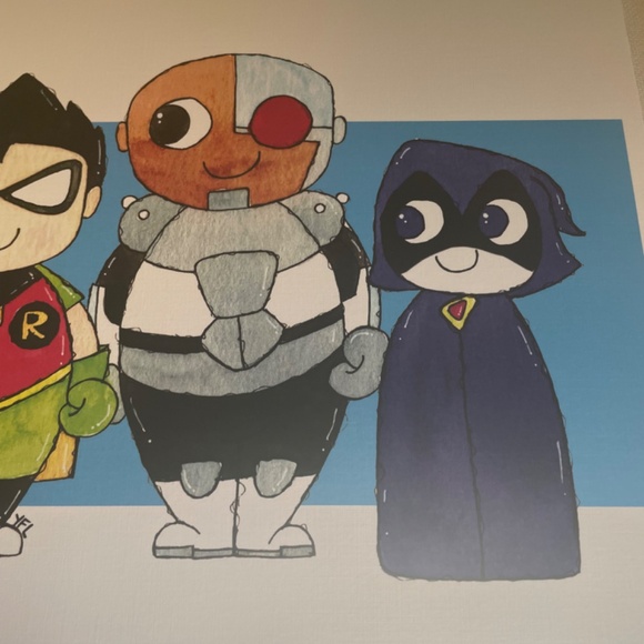 🍕🌯Teen Titans Go! Art Print - artist Yolanda Fernandes - Picture 5 of 6